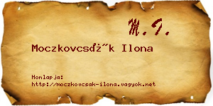 Moczkovcsák Ilona névjegykártya