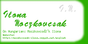 ilona moczkovcsak business card